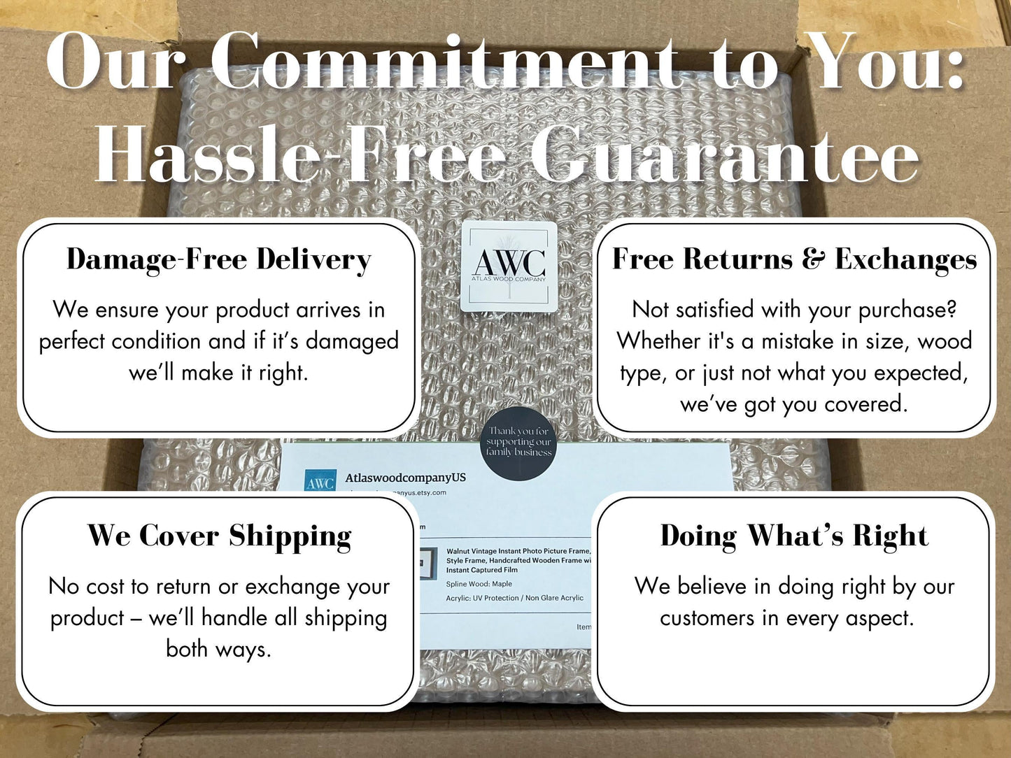 Shadowbox Frame - 3/4" Display Depth - White Oak