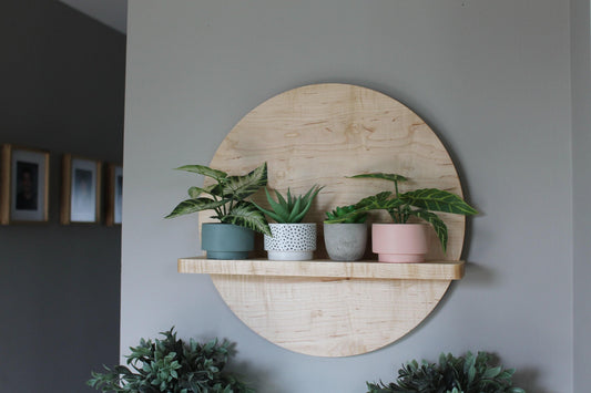 Round Wall Shelf - Maple