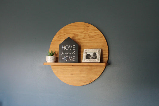 Round Wall Shelf - Cherry