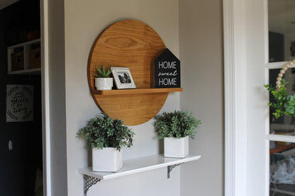Round Wall Shelf - Cherry