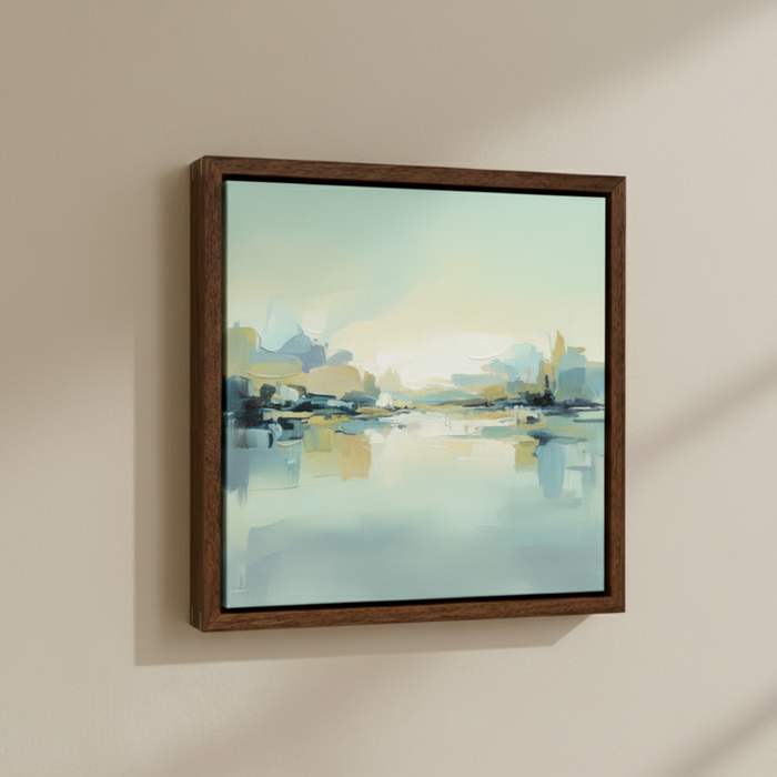 Walnut floating canvas frame