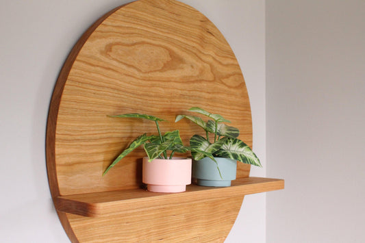 Round Wall Shelf - Cherry