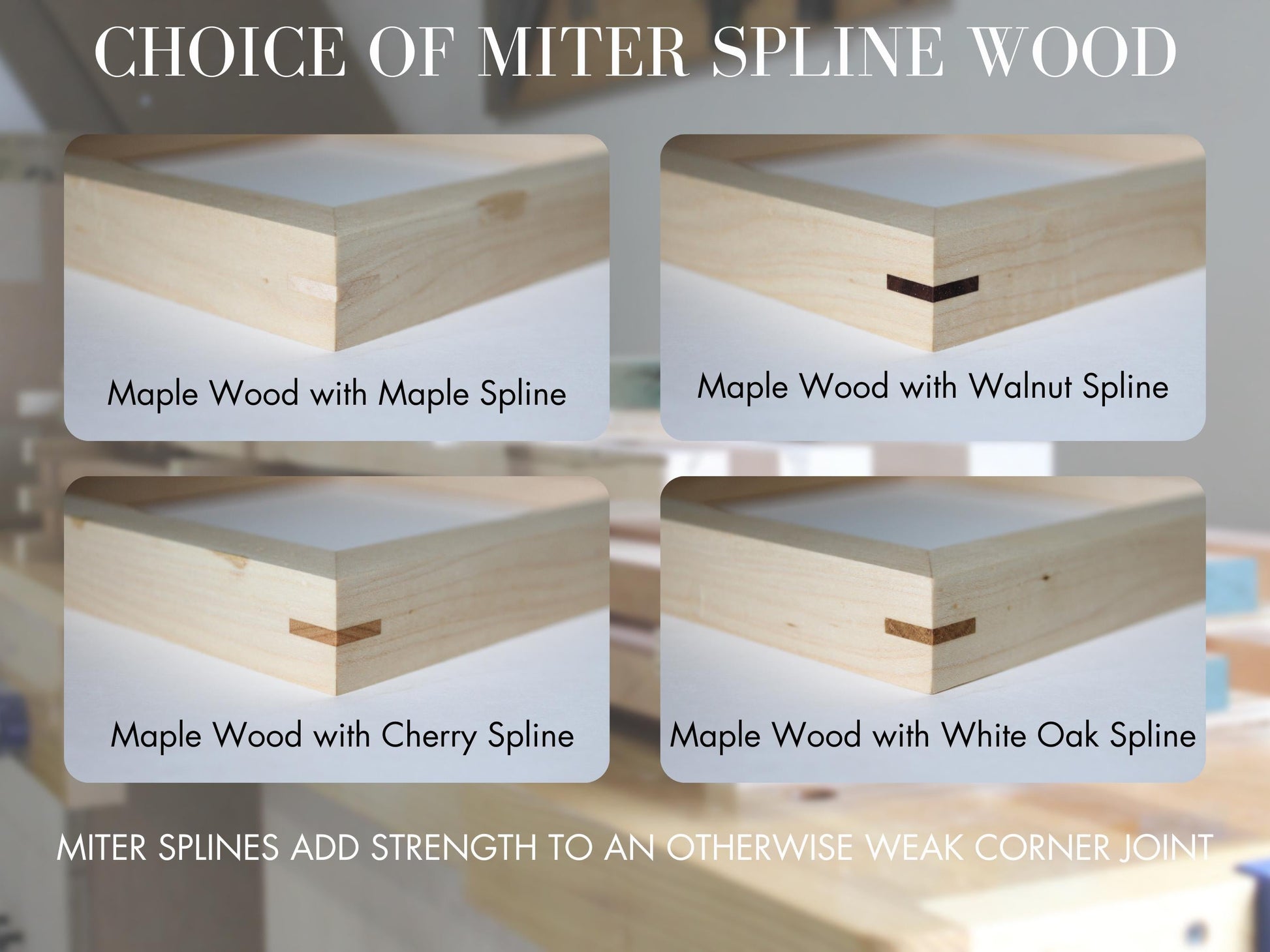 four different types of wood for furniture