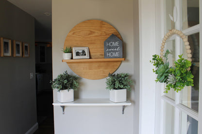 Round Wall Shelf - Cherry