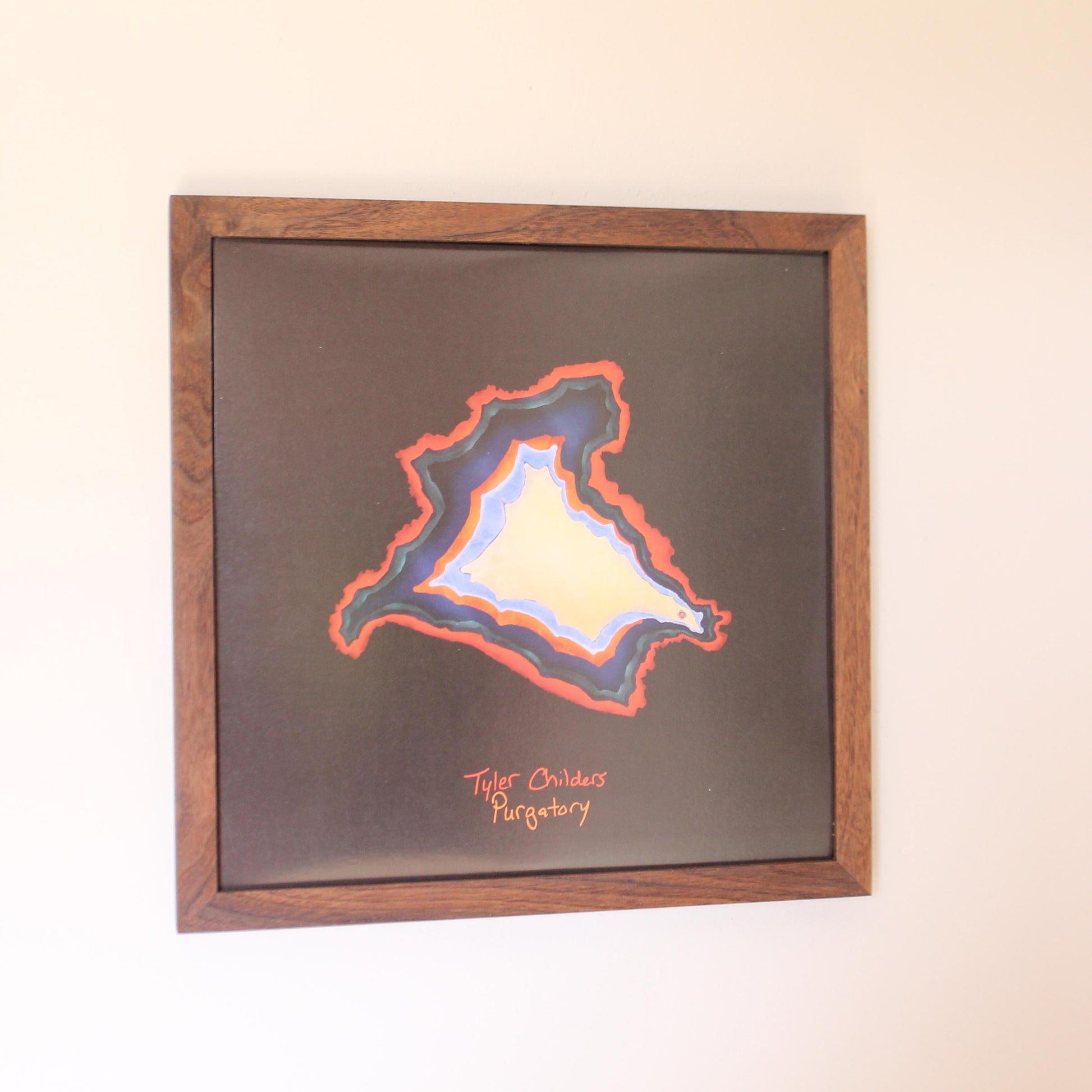 a picture hanging on the wall of a room