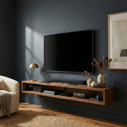 Walnut Minimal Media Console