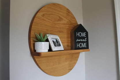 Round Wall Shelf - Cherry