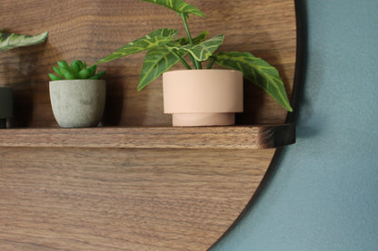 Round Wall Shelf - Walnut